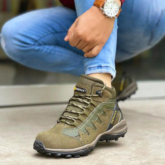 Zapatilla Impermeable Dermax Outdoor Cuero Hombre Trekking - Caja de 6 Pares