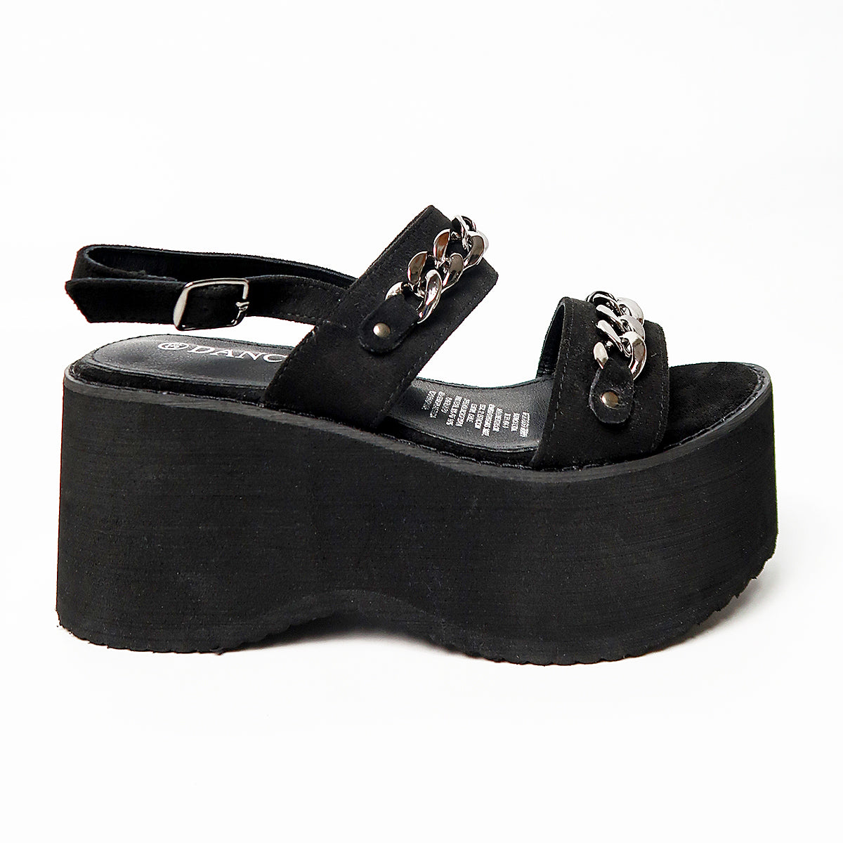 Sandalias Negras de Cadenas Metálicas - Caja de 8 Pares