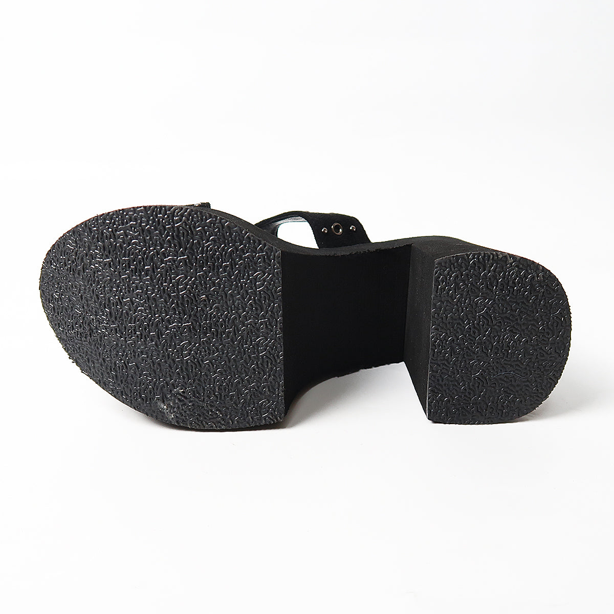 Sandalia de Plataforma Alta Con Hoyos Negro - Caja de 8 Pares