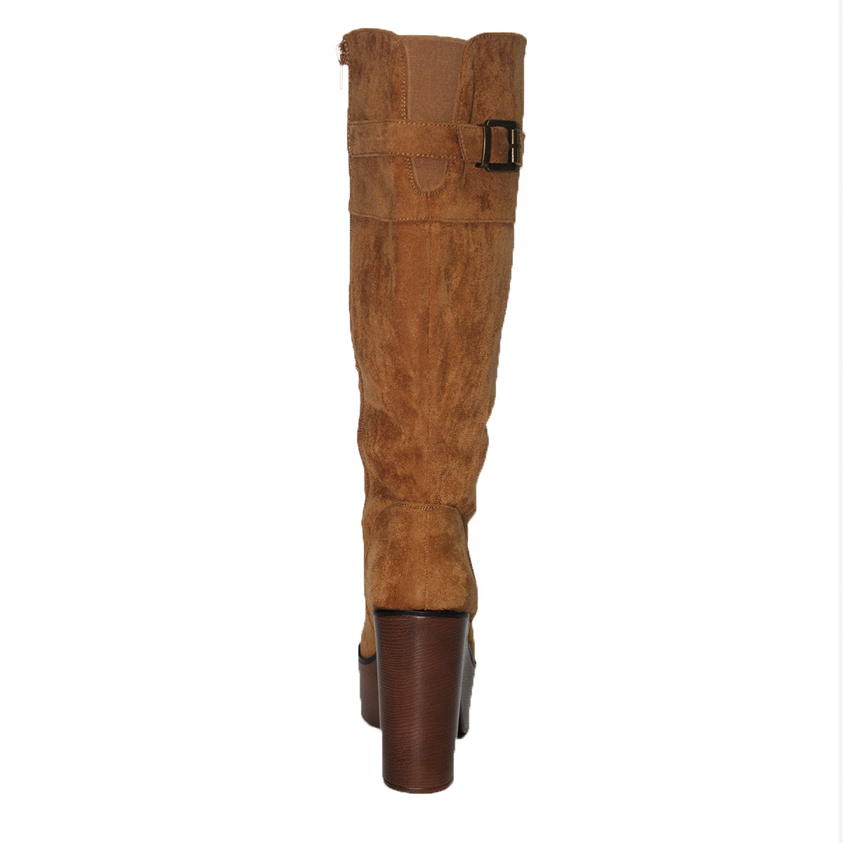 Botines de Gamuza Taco Madera Camel - Caja de 12 Pares