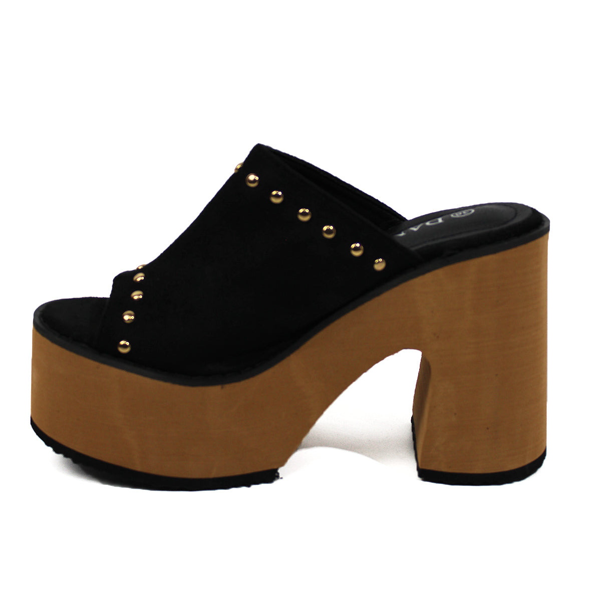 Sandalia Sueca de Gamuza Negra - Caja de 8 Pares