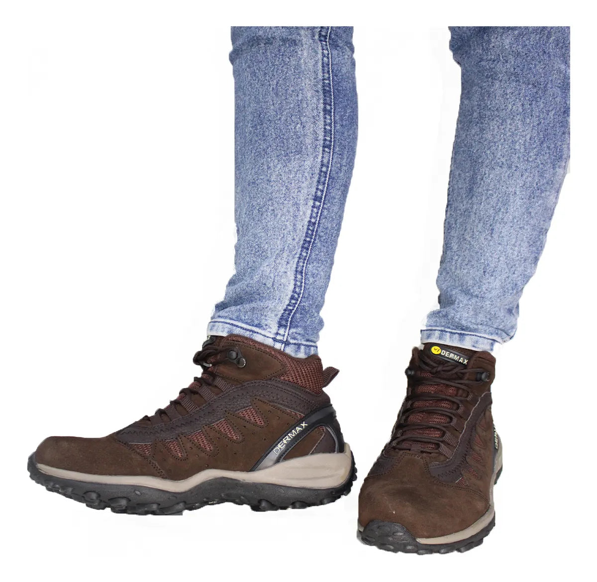 Zapatilla Impermeable Dermax Outdoor Cuero Hombre Trekking - Caja de 6 Pares