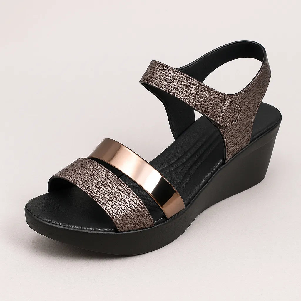 Sandalia Lazo Metálico Gris - Caja de 8 Pares