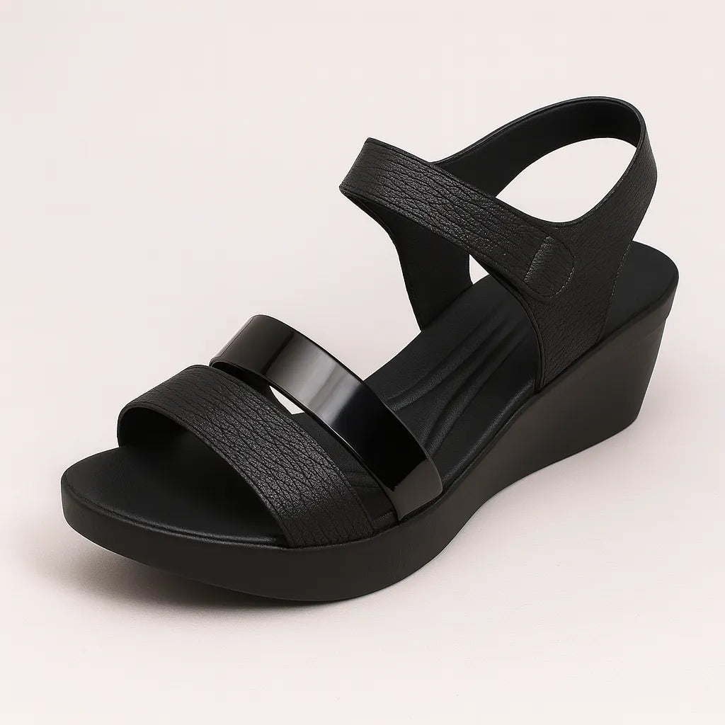 Sandalia Lazo Metálico Negra - Caja de 12 Pares