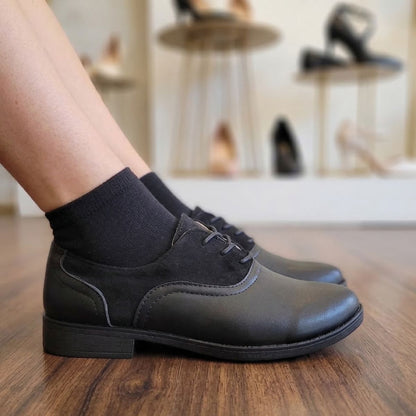 Mocasines Elegantes de Cuero Negro - Caja de 12 Pares