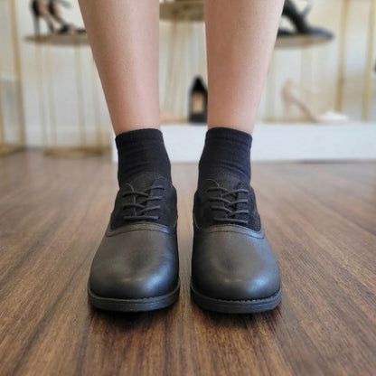 Mocasines Elegantes de Cuero Negro - Caja de 12 Pares