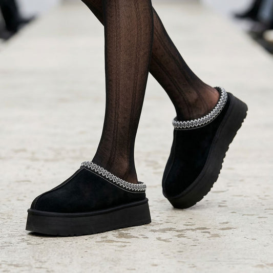 Pantufla de Gamuza Mujer Tazz Chiporro Negro - Caja de 12 Pares