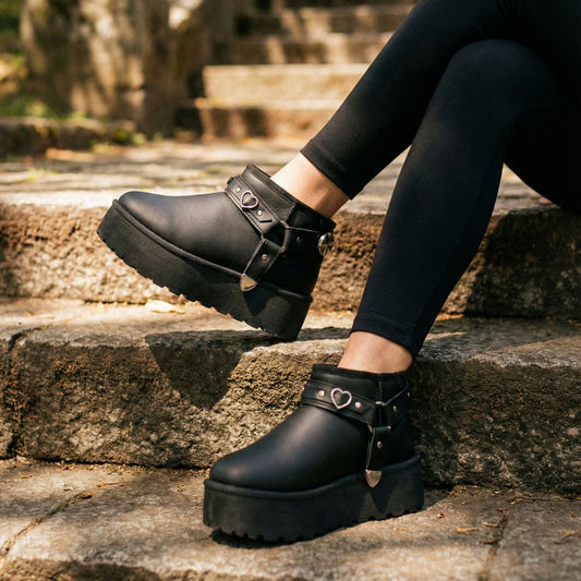 Pantubota E-Cuero Con Plataforma Chiporro Negro - Caja de 12 Pares