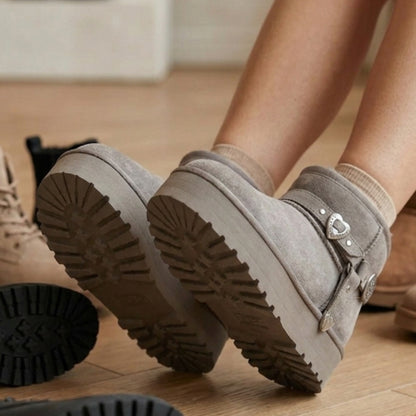 Pantubota Gamuza Plataforma Chiporro Khaki - Caja de 12 Pares
