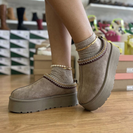 Pantufla de Gamuza Mujer Tazz Chiporro Khaki - Caja de 12 Pares