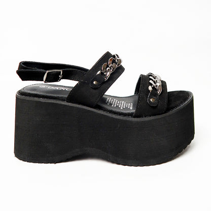 Sandalias Negras de Cadenas Metálicas - Caja de 8 Pares