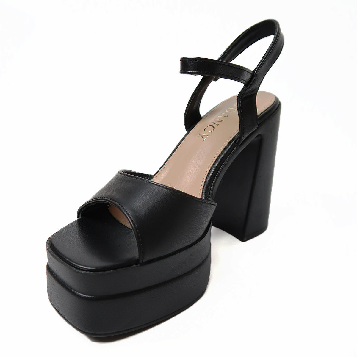 Sandalia de Fiesta Taco Alto Negro - Caja de 8 Pares