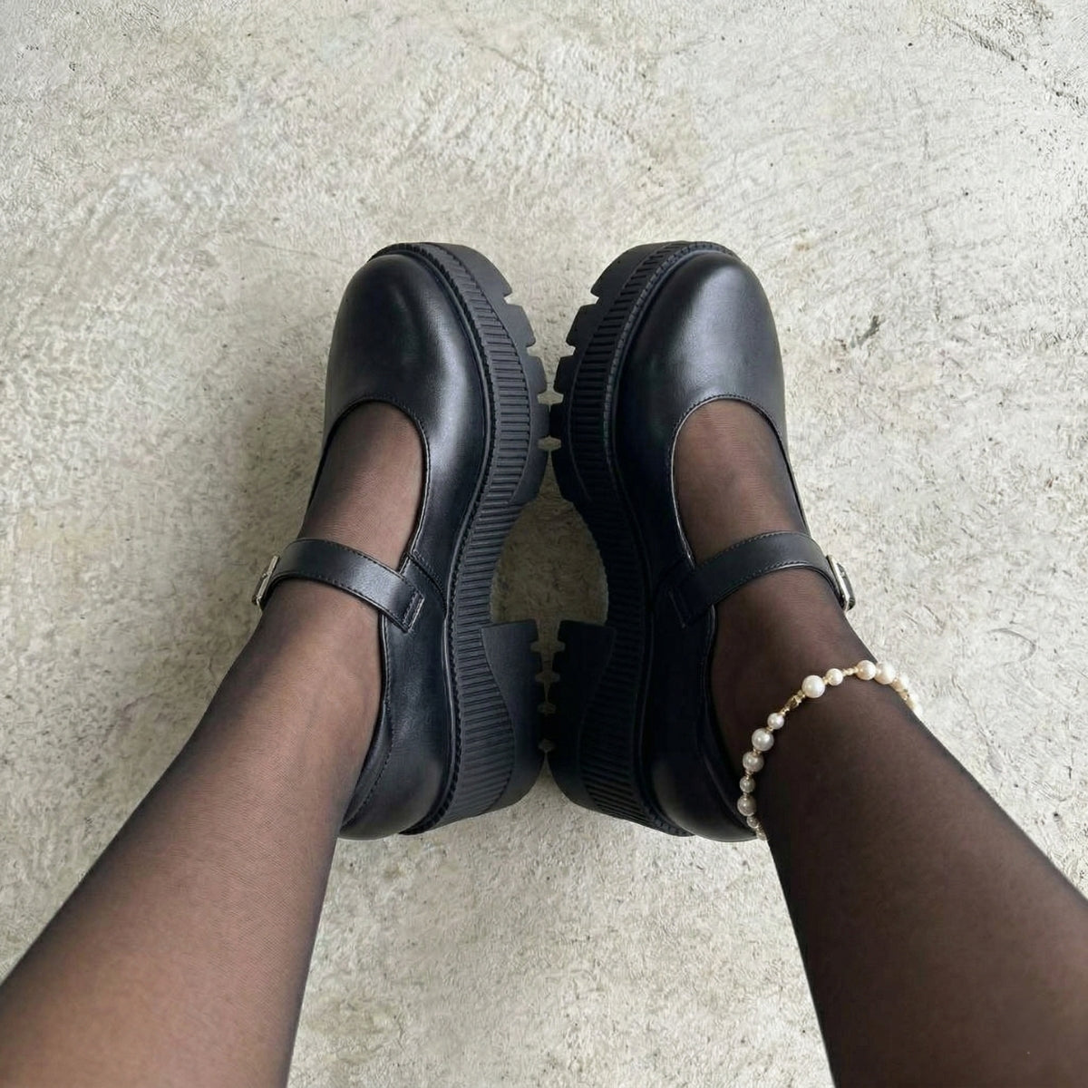 Zapatos de Plataforma Mary Jane con Hebilla Negro - Caja de 6 Pares
