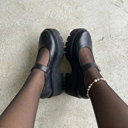 Zapatos de Plataforma Mary Jane con Hebilla Negro - Caja de 6 Pares